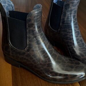Sam Edelman Leopard Print Rain Boots